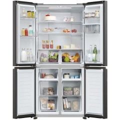 Haier HCR3818EWPT Ψυγείο Ντουλάπα 463lt NoFrost Υ181.8xΠ83.3xΒ65εκ. Γκρι Cube 83 Series 3